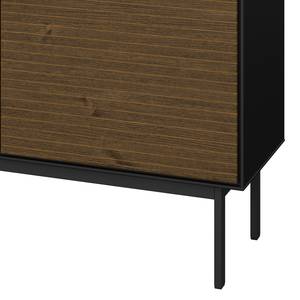 Sideboard Soma I Kiefer teilmassiv - Kiefer Dunkel / Schwarz