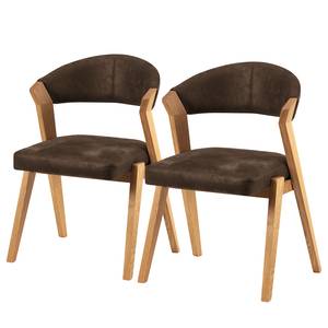 Chaises Birds II (lot de 2) Marron foncé