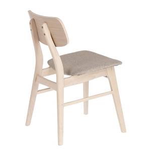 Chaises Varkaus I (lot de 2) Tissu / Placage en chêne et hévéa massif - Sahara / Chêne