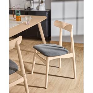 Chaises Apukka (lot de 2) Tissu / Hévéa massif - Gris