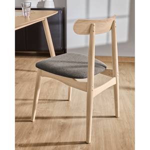 Chaises Apukka (lot de 2) Tissu / Hévéa massif - Gris