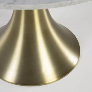 Eettafel Saint Ive marmer/staal & aluminium - wit marmer/goudkleurig