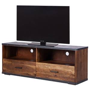 Tv-meubel Mackz I massief acaciahout - acaciahout/antiek zwart