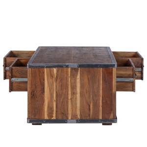 Tavolino da salotto Mackz Acacia massello - Acacia / Nero antico