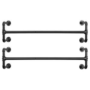 Porte-manteau mural Corydon (lot de 2) Métal - Noir