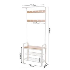 Compacte garderobe Westerly metaal - Wit/beige