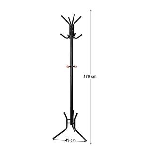 Staande kapstok Coppell massief beukenhout/metaal - beukenhout/zwart