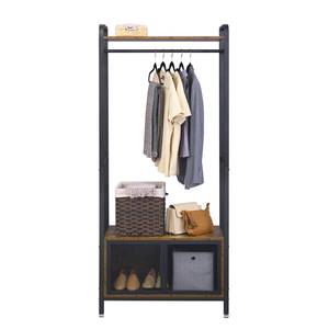 Kompaktgarderobe Tuxford Schwarz / Braun