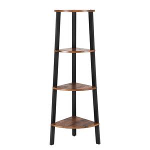 Étagère d’angle Long Pine I Marron / Noir - Hauteur : 125 cm