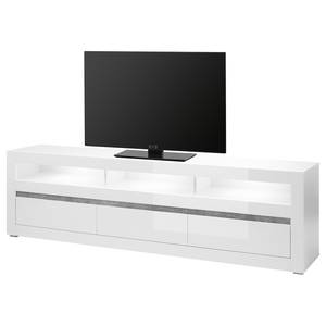 Meuble TV Cape Ann II Blanc brillant / Blanc mat