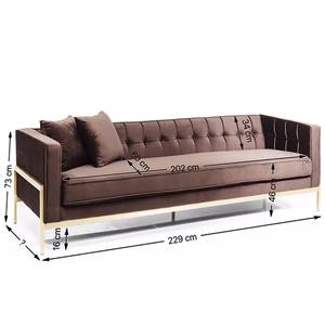 Sofa Loft (3-Sitzer) Samt