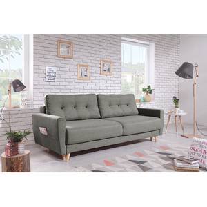3-Sitzer Sofa SOLA Webstoff Luba: Grau - Mit Schlaffunktion