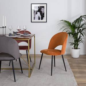 Gestoffeerde stoel Salome Terracotta - Stoel