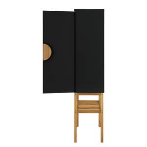 Highboard Scoop Eiche teilmassiv - Schwarz