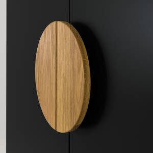 Highboard Scoop Eiche teilmassiv - Schwarz