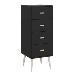 Commode Mino II Noir / Chêne