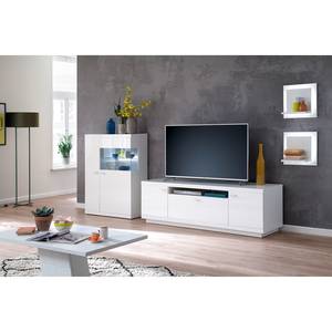 Meubles TV muraux Turville II ( 4 élém.) Blanc brillant / Blanc mat