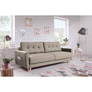 3-Sitzer Sofa SOLA Webstoff Luba: Cappuccino - Mit Schlaffunktion