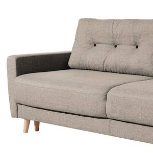 3-Sitzer Sofa SOLA Webstoff Luba: Cappuccino - Mit Schlaffunktion