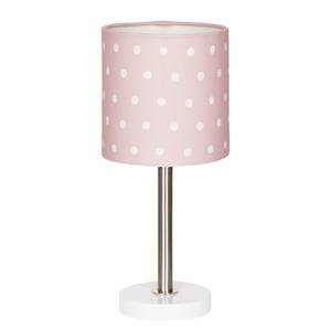 Lampe Dots Coton / Acier inoxydable - 1 ampoule - Rose bébé