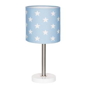 Tafellamp Stars katoen/roestvrij staal - 1 lichtbron - Babyblauw
