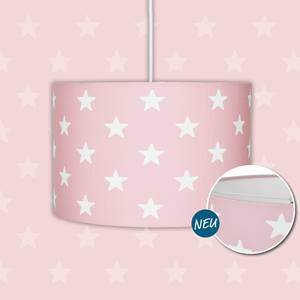 Suspension Stars Coton / Acier inoxydable - 1 ampoule - Rose bébé