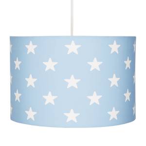 Hanglamp Stars katoen/roestvrij staal - 1 lichtbron - Babyblauw