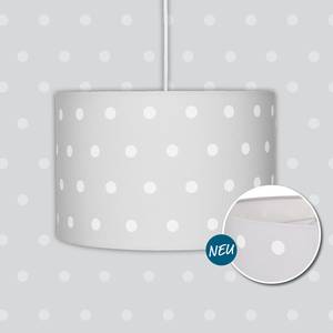 Suspension Dots Coton / Acier inoxydable - 1 ampoule - Gris clair