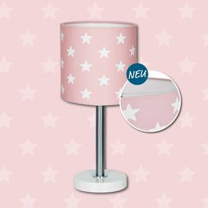 Lampe Stars Coton / Acier inoxydable - 1 ampoule - Rose bébé