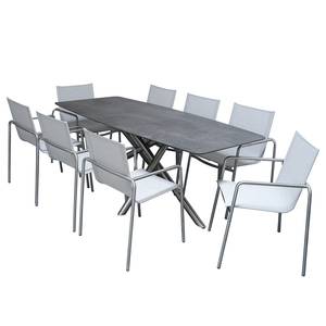 Table de jardin Alano Acier inoxydable / Matière plastique - Gris