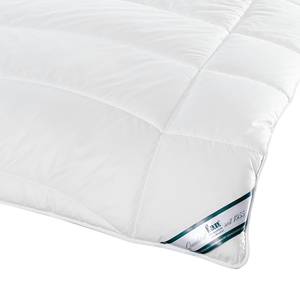 Leicht-Steppbett Klima Active Plus Baumwolle / Polyester - Weiß - 155 x 220 cm