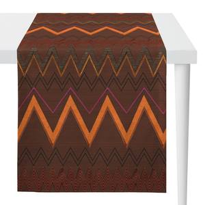 Chemin de table Indira 97 % polyester, 3 % coton - Marron