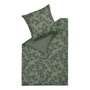 Parure de lit Dotflower Coton - Vert foncé - 135 x 200 cm + oreiller 80 x 80 cm