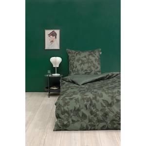Parure de lit Dotflower Coton - Vert foncé - 135 x 200 cm + oreiller 80 x 80 cm