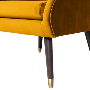 Fauteuil Volonne Velours - Velours Ravi: Jaune moutarde