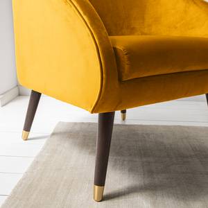 Fauteuil Volonne Velours - Velours Ravi: Jaune moutarde