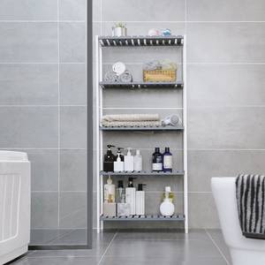 Étagère de salle de bain Brooten Blanc / Gris