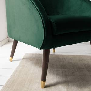 Fauteuil Volonne Velours - Velours Ravi: Vert vieilli