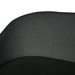 Sofa Volonne (2-Sitzer) Webstoff - Webstoff Nere: Schwarz