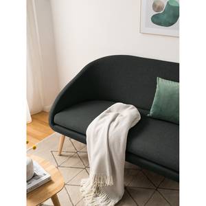 Sofa Volonne (2-Sitzer) Webstoff - Webstoff Nere: Schwarz