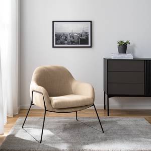 Fauteuil Culin geweven stof - Geweven stof Noela: Cappuccino