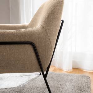 Fauteuil Culin geweven stof - Geweven stof Noela: Cappuccino