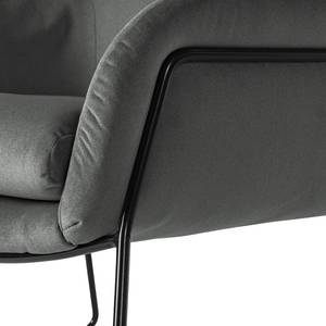 Fauteuil Culin Microfibre - Microfibre Sela: Gris foncé