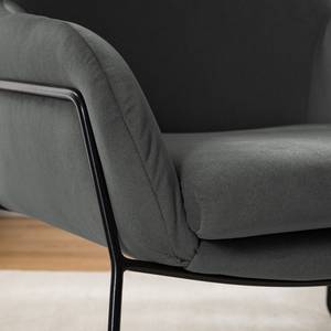 Fauteuil Culin Microfibre - Microfibre Sela: Gris foncé