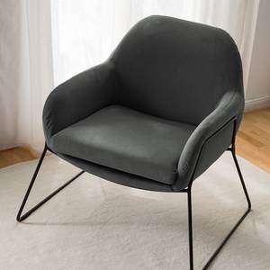 Fauteuil Culin Microfibre - Microfibre Sela: Gris foncé