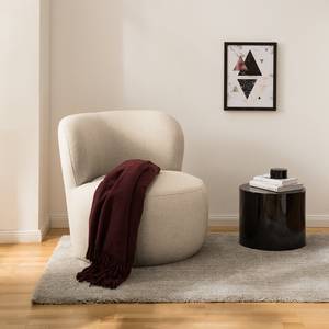 Fauteuil LOVELOCK geweven stof - Geweven stof Deran: Crèmekleurig