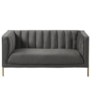 Sofa Borlo (2-Sitzer) Samt- Grau - Grau