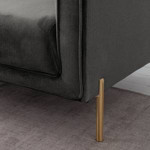 Sofa Borlo (2-Sitzer) Samt- Grau - Grau