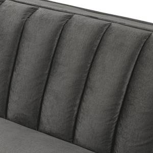 Sofa Borlo (3-Sitzer) Samt- Grau - Grau