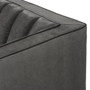 Sofa Borlo (3-Sitzer) Samt- Grau - Grau